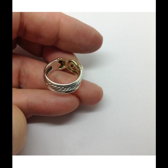 David Yurman Two-Tone Gold and Silver Ring - Picture 4 of 5
